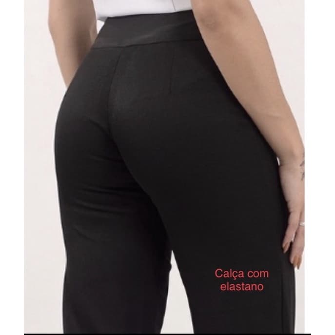 Calça social feminina atacado com elastano preto direto do fabricante do 36 ao 50 Direto da Fábrica