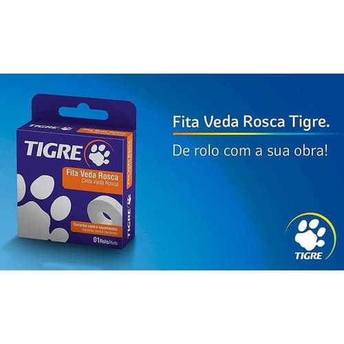 Fita Veda Rosca Teflon 10m Para Torneiras E Hidráulica Em Geral - Tigre