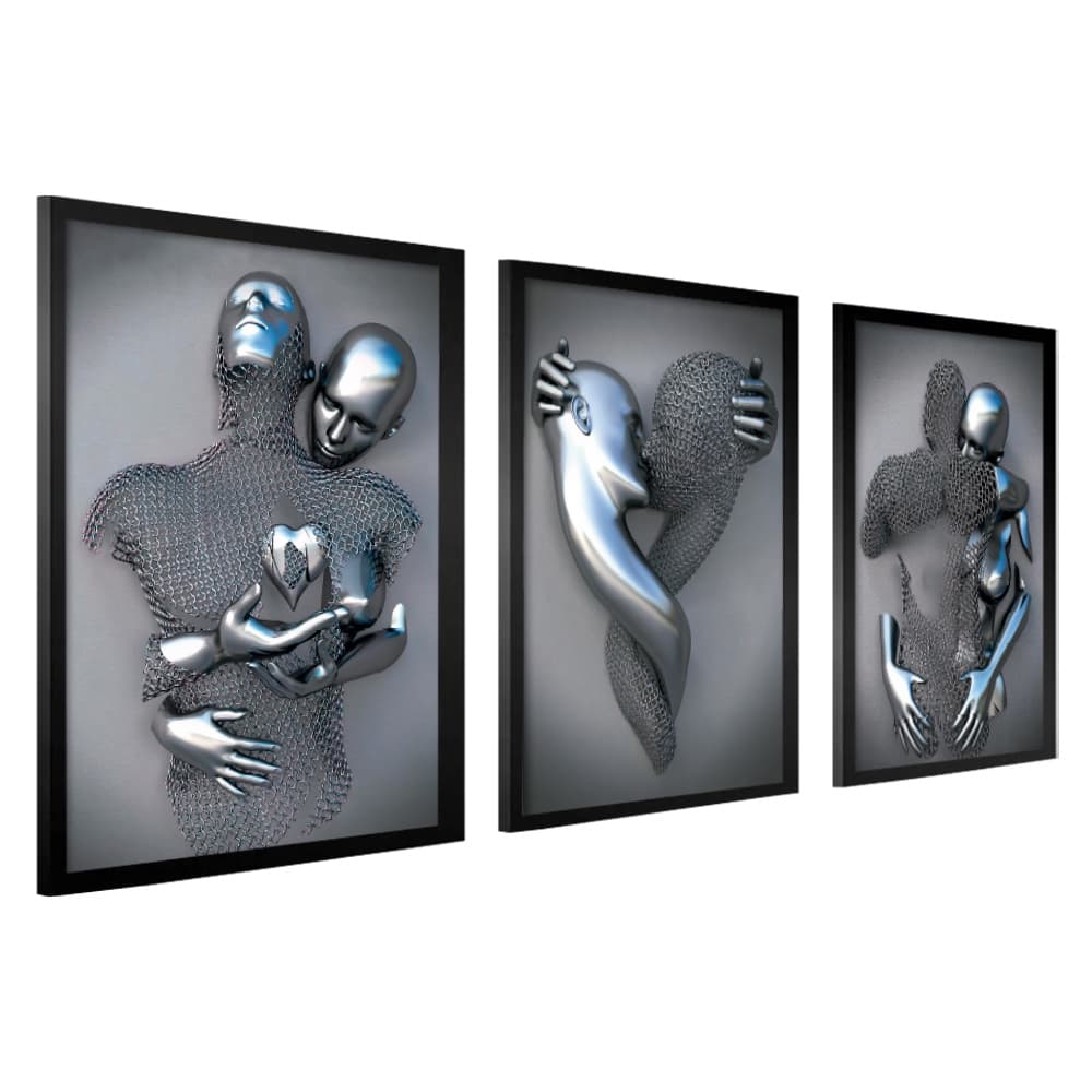 Quadro Decorativo Sala Moderno Com Moldura Abstrato