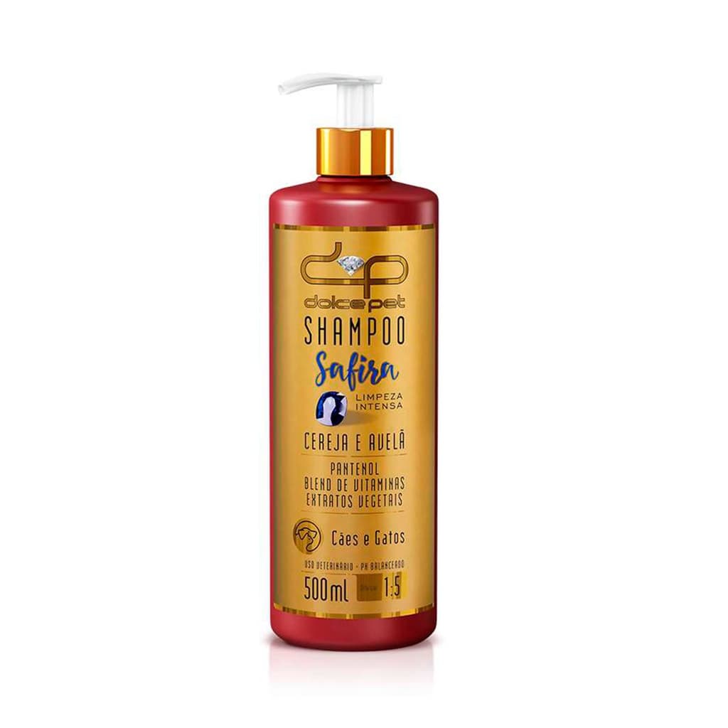 Shampoo Limpeza Intensa Cereja E Avelã Dolce Pet Cães e Gatos - 500 ml