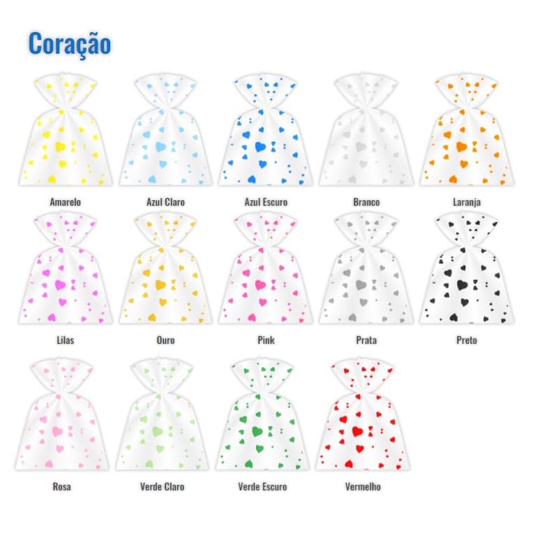 Saquinho Saco Fantasia de Plástico Embalagem Poli 11x20 cm Decorado 50 Unidades Várias estampas ~