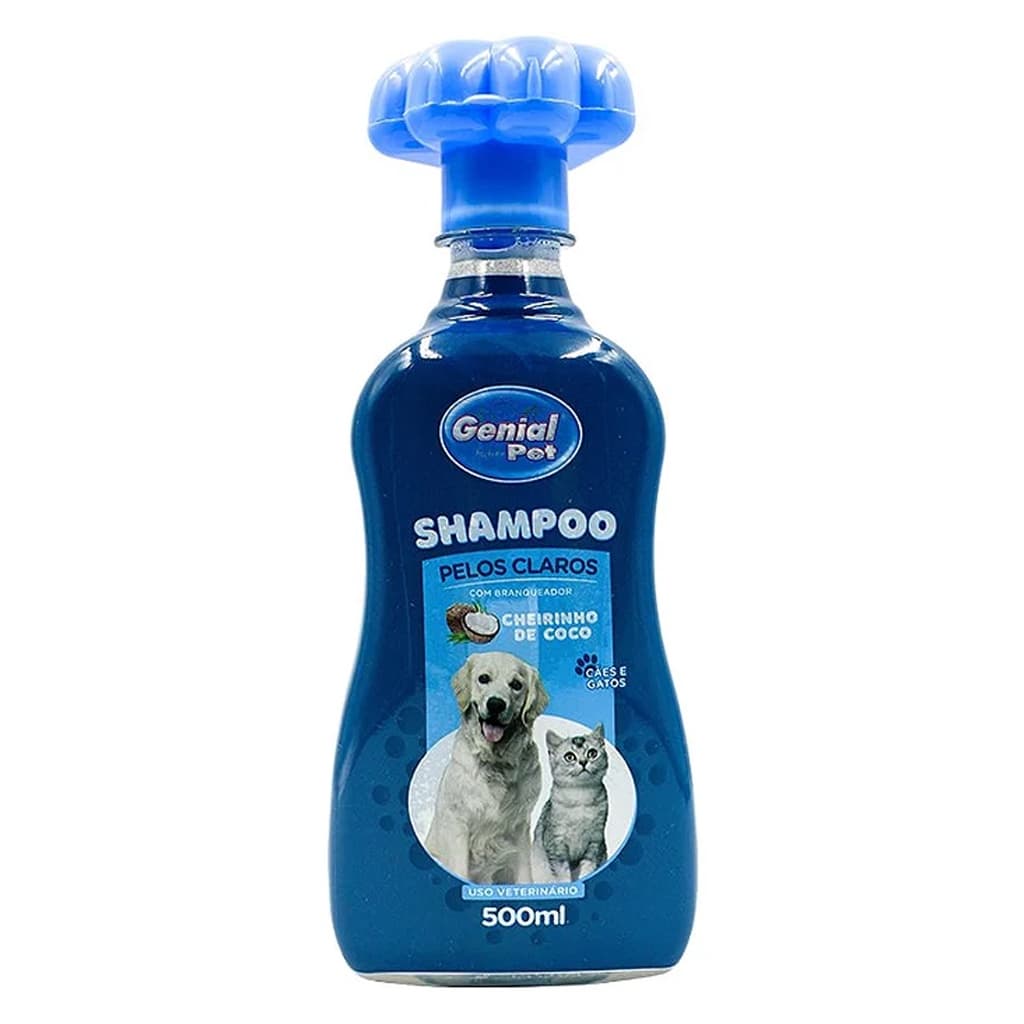 Shampoo para pelos claros Genial Pet 500 ML Caes e Gatos