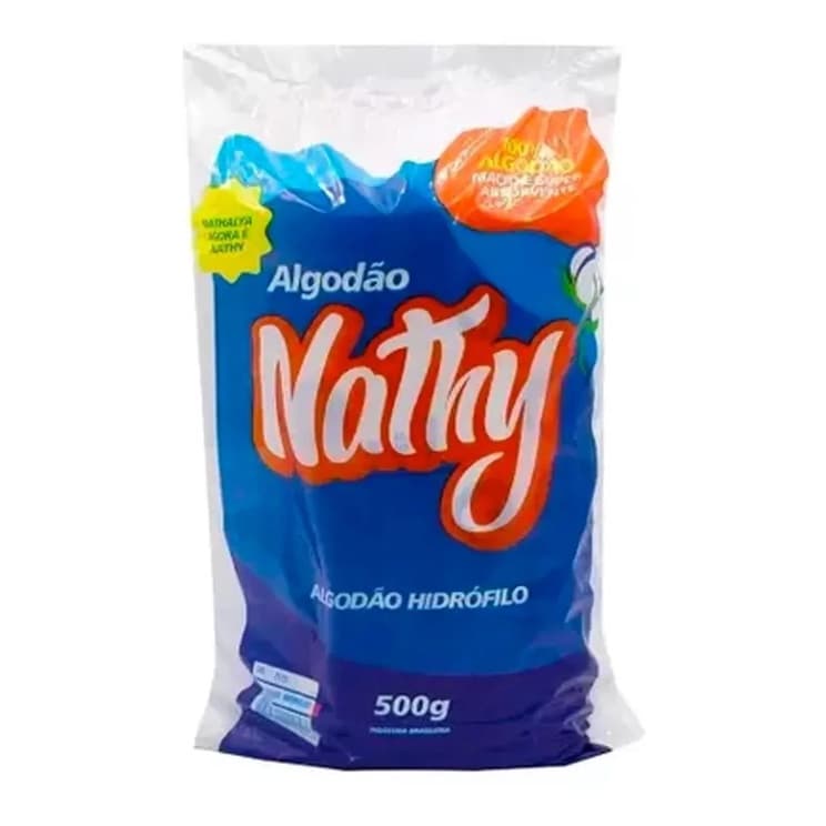 Algodão Hidrófilo Nathy Puro 100% Macio Rolo 12 unidades