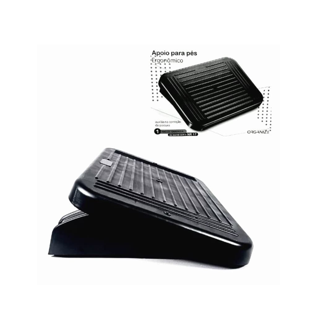 Apoio para os pés com regulagem de altura - Ergonomico NR17 ORGANIZE
