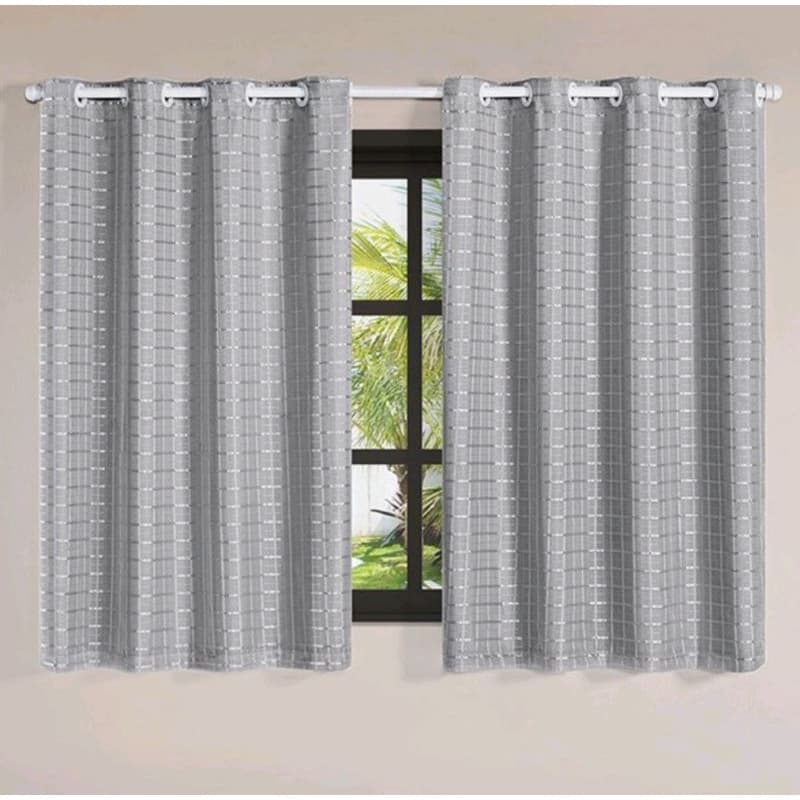 Cortina Blackout Sala e Quarto 2,80 × 1,70 blecaute PVC Com Tecido voil Liso ou xadrez