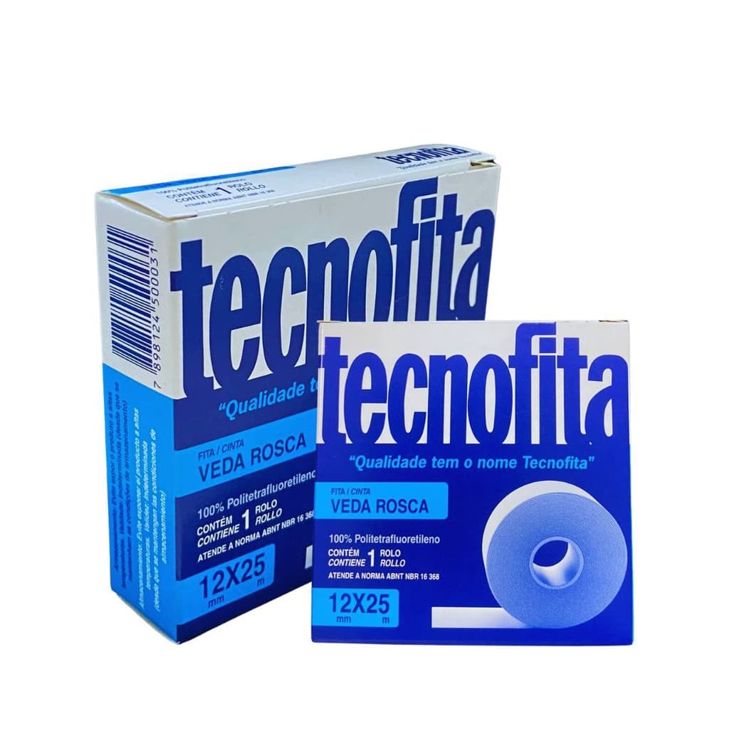 Kit 5 Fita Veda Rosca Multifita 12mmX25m