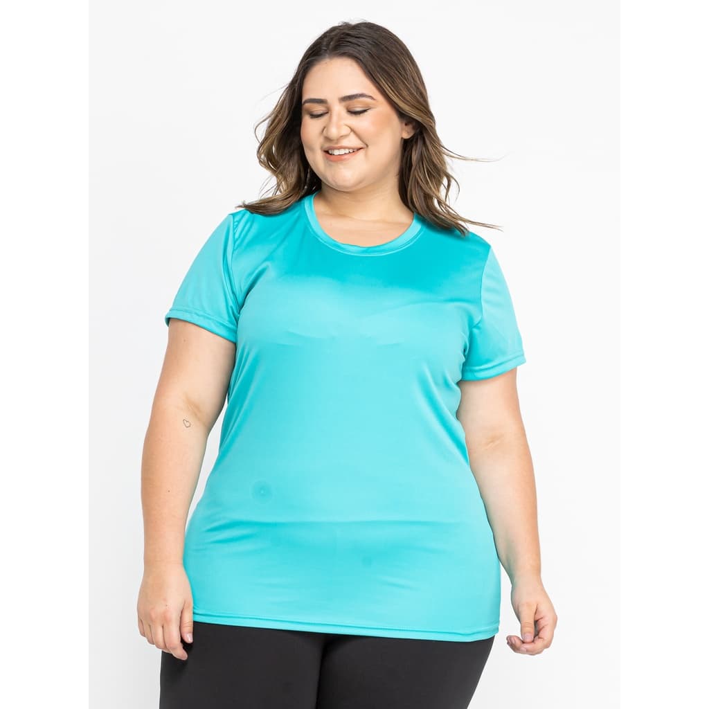 Camiseta Dry Fit Feminina Plus Size (Tamanhos Especiais) | Treino | Academia | Roupas Femininas