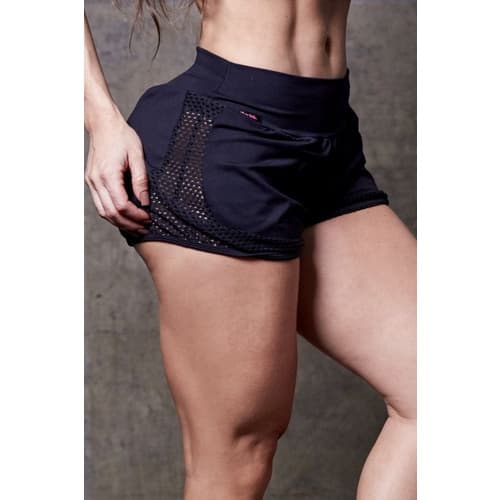 Short Suplex Academia Fitness Feminino Detalhe em Tela North Cores Curto