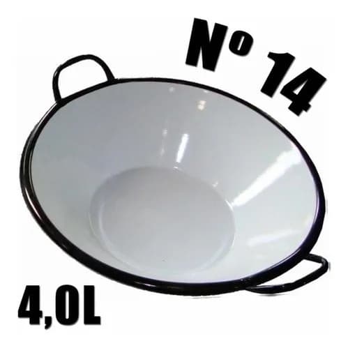 Tacho Esmaltado N°14 Para Frituras 3,5 Litros Batatas Pastel