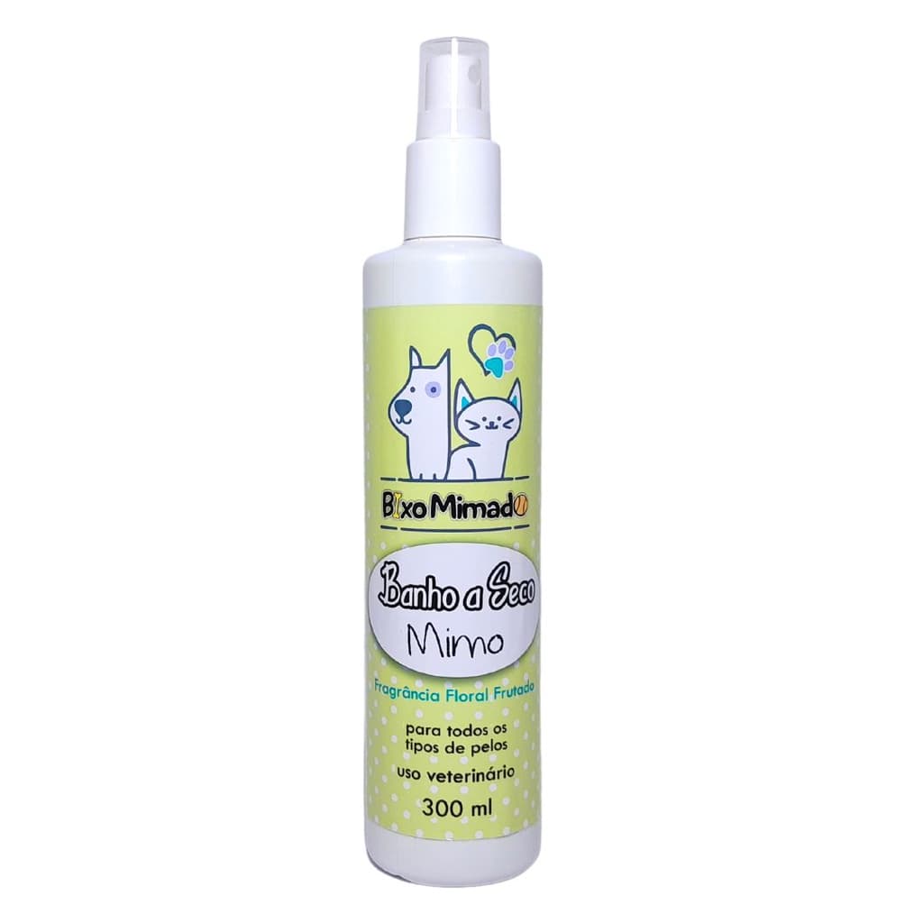 Banho a Seco Mimo Fragrância Floral Frutado 300 Ml Bixo Mimado Banho e Tosa Pet Shop Cachorro Gato