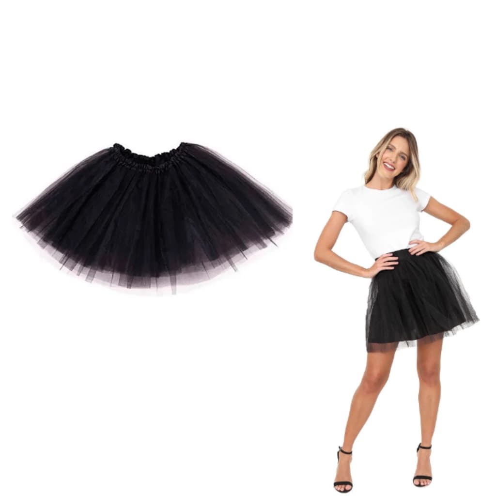 Saia De Tule Lisa 40cm De Adulto Para Festa De Carnaval e Halloween