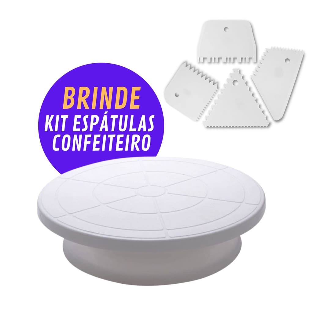 Bailarina Para Bolos Prato Platafoma Giratorio Espatulas De Confeitar Doces