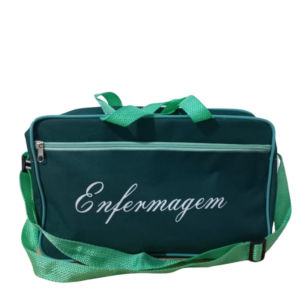 Bolsa para Enfermagem com Alça de Mão e Ombro Cor VERDE