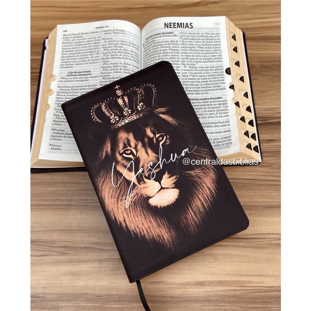 Biblia NTLH Leao coroa  -  INDICE digital SBB | capa leao coroa