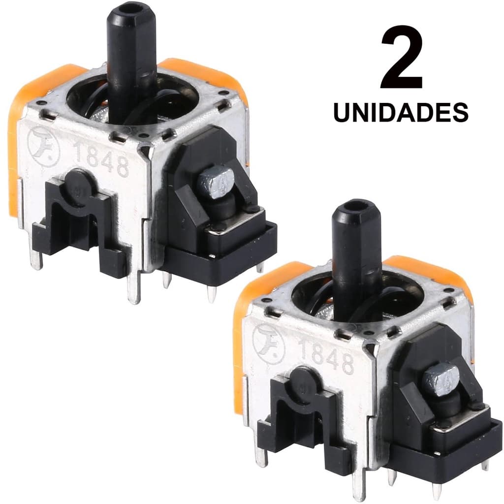 Kit 2 Botão Analógico 3d Direcional Laranja Compatível com Xbox One e Playstation 4 PS4 PS5
