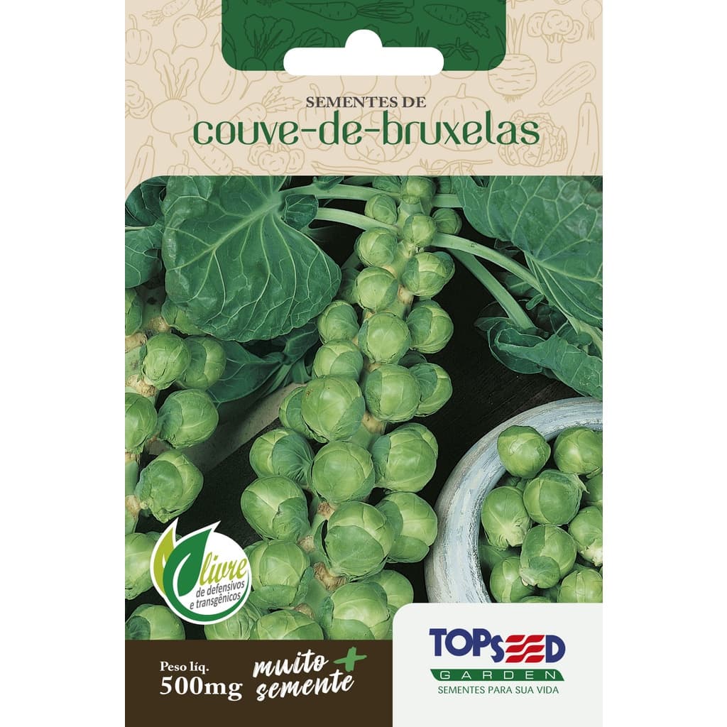 Sementes de Couve 500mg Saladas Temperos Horta