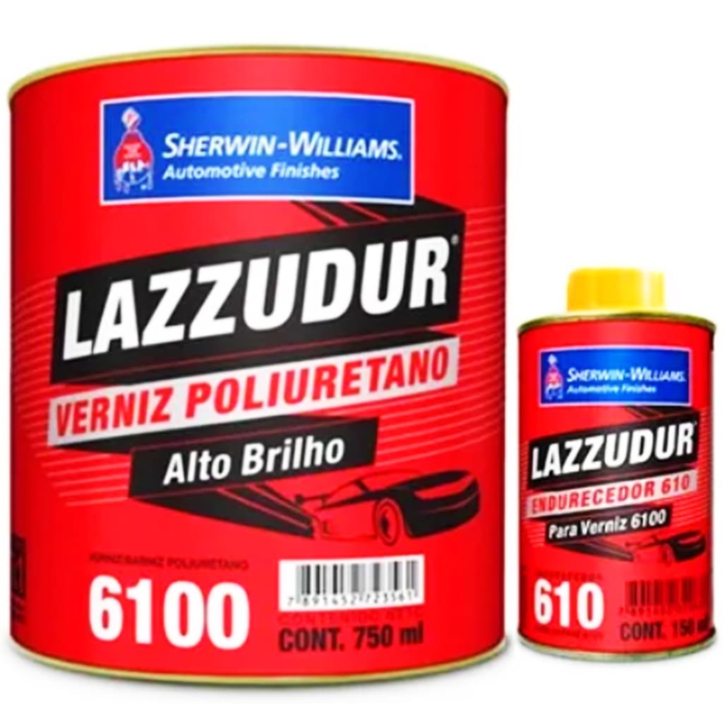 Verniz Automotivo 6100 Lazzuril Alto Brilho 5:1 Com Catalizador Sherwin-williams