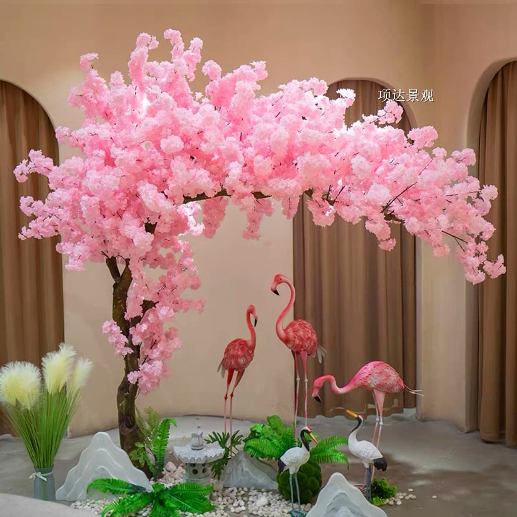 Flores de cerejeira decorativas artificiais--1981
