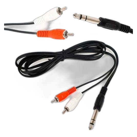 Cabo P10 Estereo Para 2 Rca Com 1.5 Metros