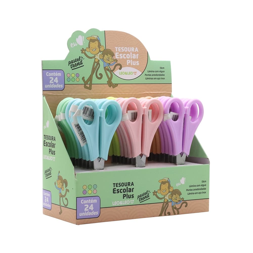 Tesoura escolar Pastel Trend Leo&Leo
