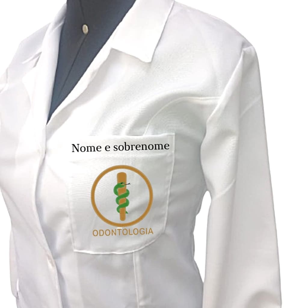 Jaleco Personalizado Com Bordado Odontologia, Enfermagem, Nutrição, Radiologia, Medicina veterinária