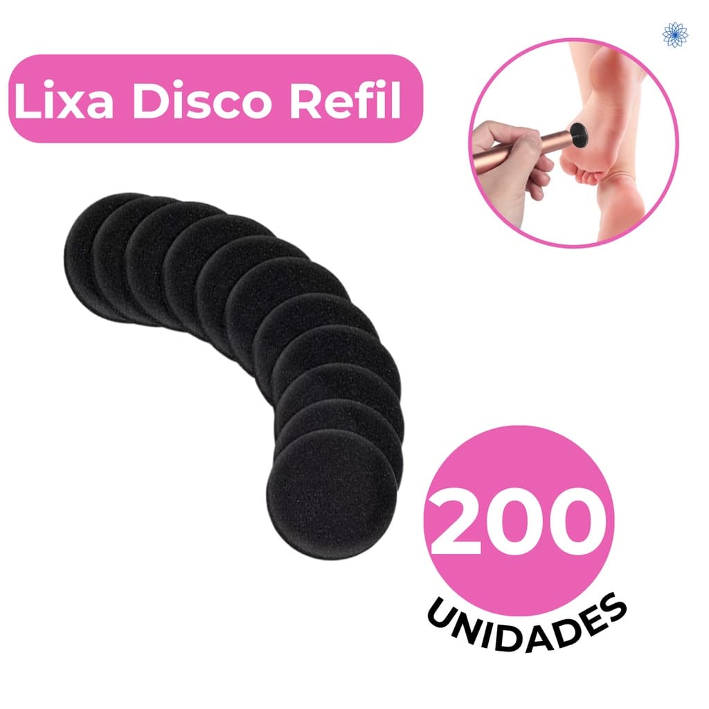 200 Refil Lixa Disco Aparelho Elétrico Lixador Pé