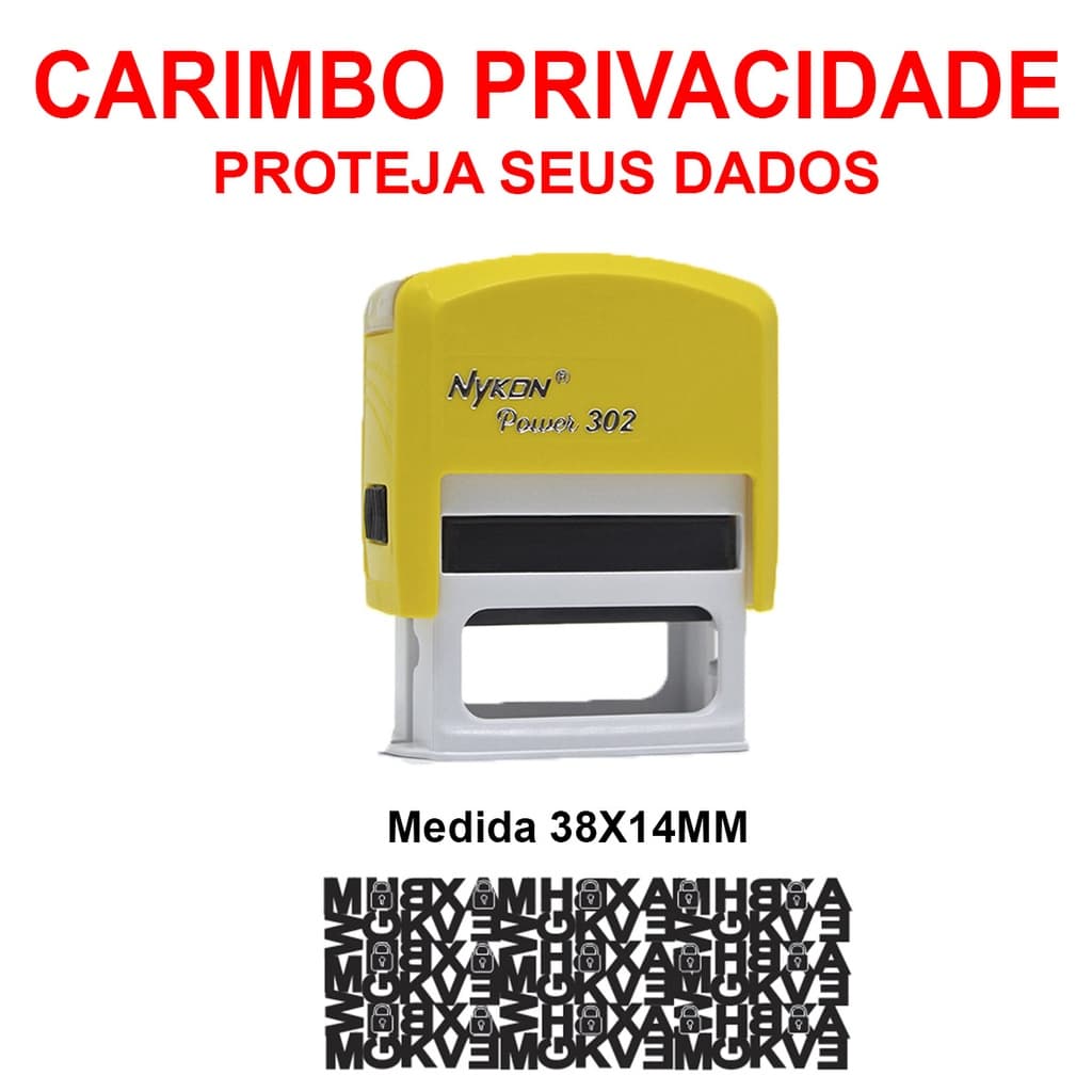 Carimbo Privacidade Automatico Segurança Privado Proteja-se