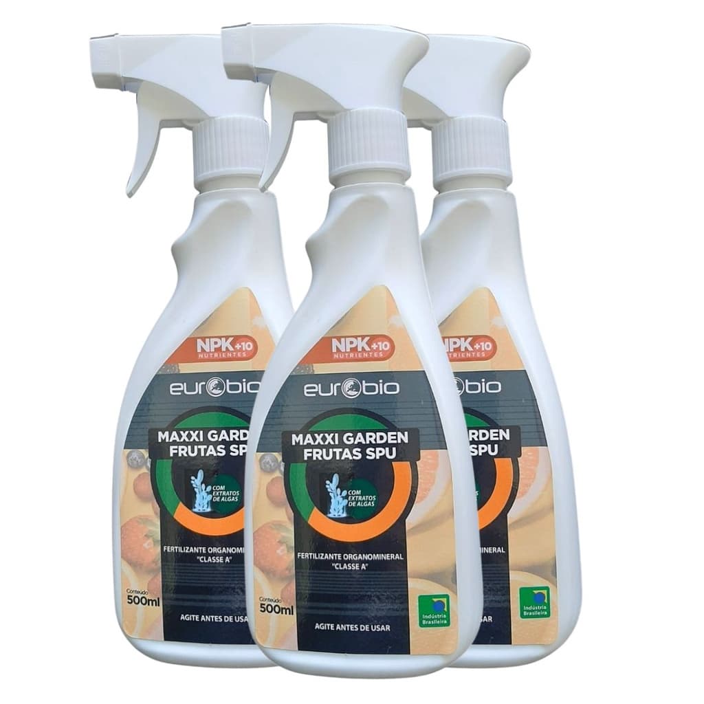 Fertilizante Foliar Maxxi Frutas SPU 500ml Kit com 3