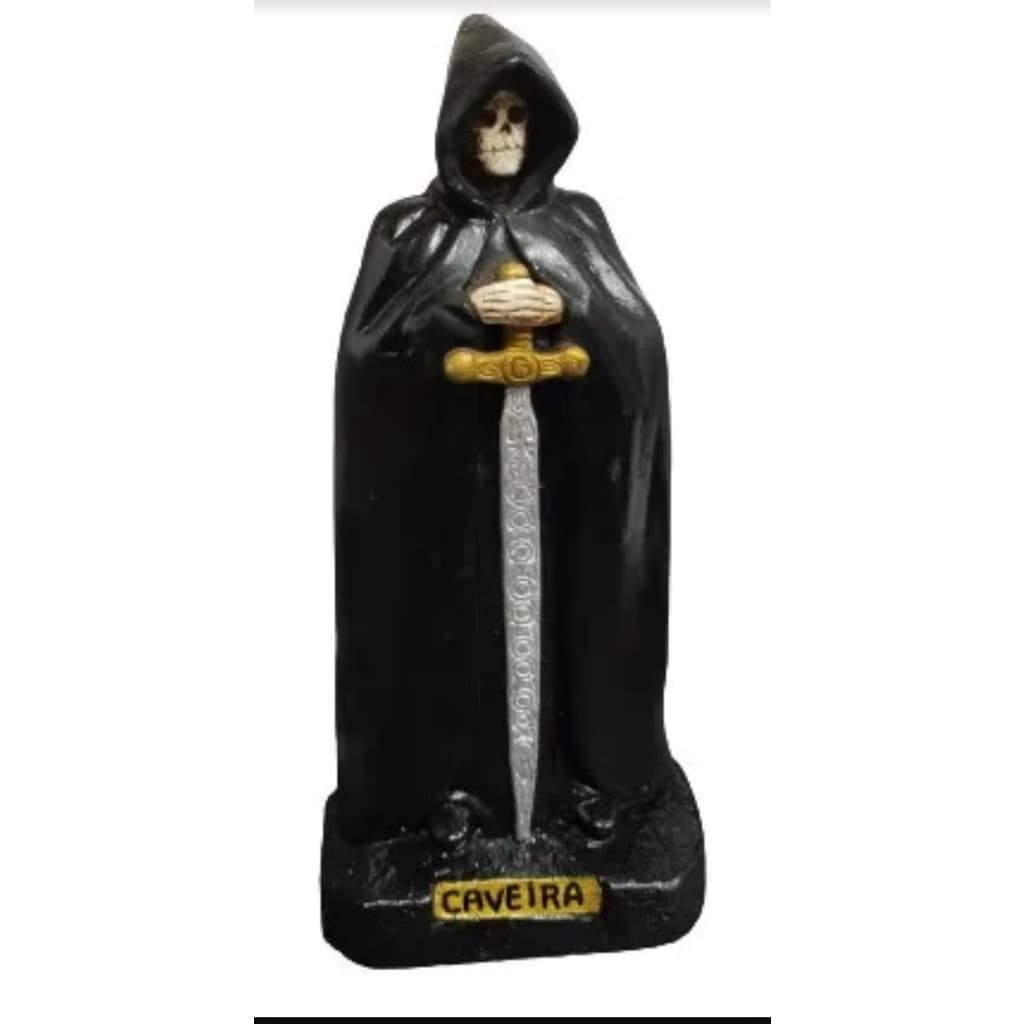 Imagem Exú Caveira Personalizado Verniz Gesso 20cm Exclusivo
