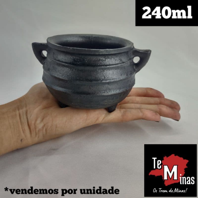 Mini Caldeirão 240ml, Panela de Bruxa, Panela Tripé de Ferro Fundido