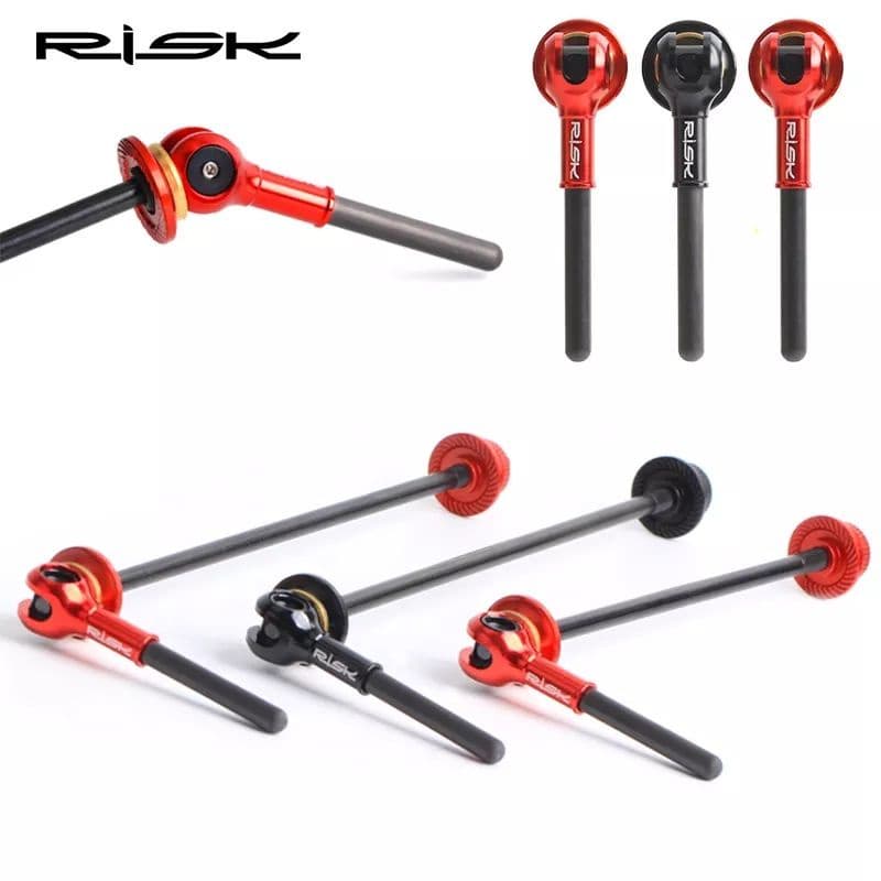 Eixo Blocagem Roda Titânio Risk 40g Par Mtb Bike Speed