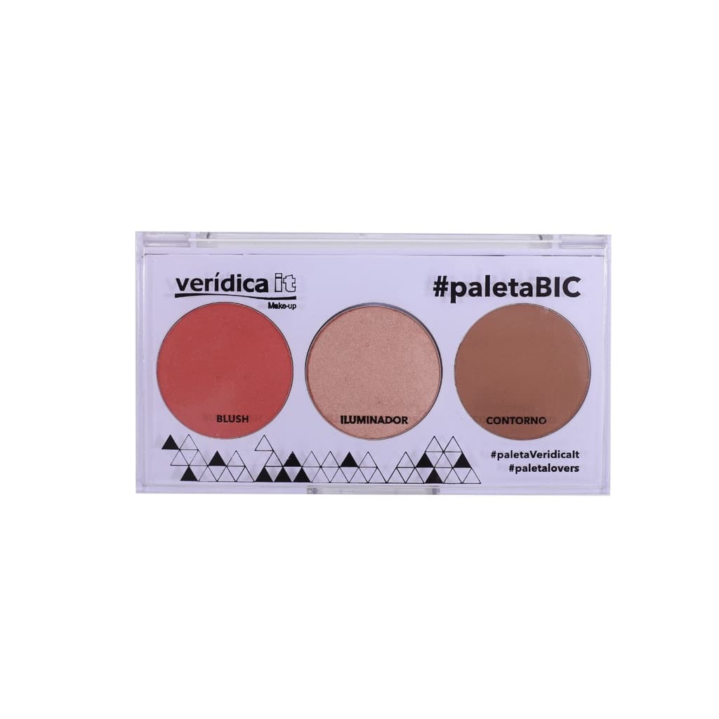 Paleta de Rosto BIC - Blush, Iluminador e Contorno