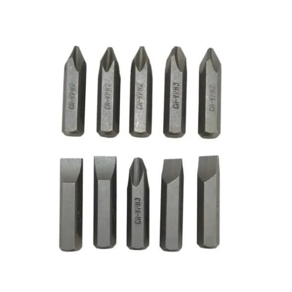 Kit Jogo Bits Ponteira Fenda/philips P/ Chave Impacto 10pçs