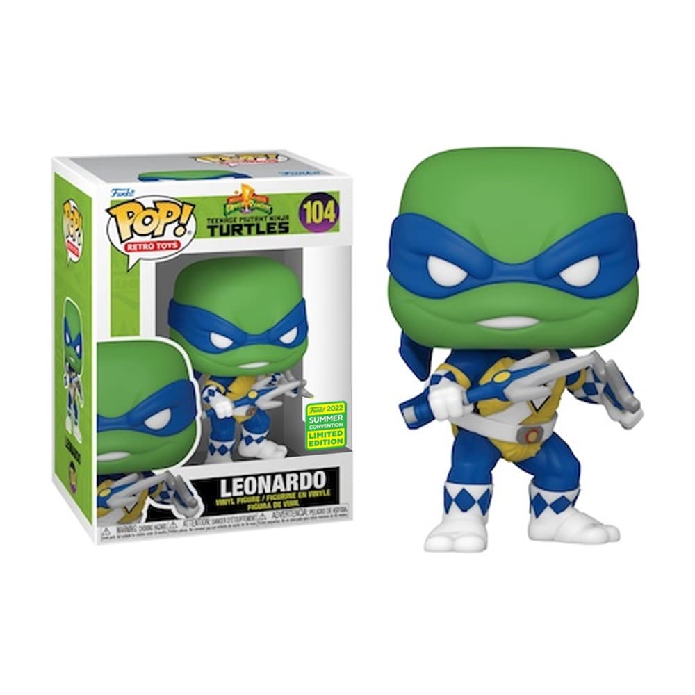 Funko Pop Power Rangers Turtles Leonardo *sdcc 2022* 104 Novo Original