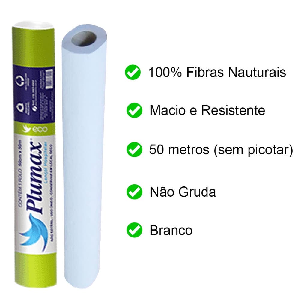Rolos de Papel Lençol Descartável para Maca 50cm x50m Hospitalar Estética Massagem Manicure Tatuagem