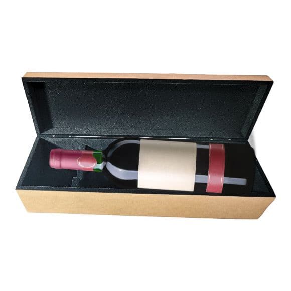 Caixa de vinho mdf revestido veludo flocado presente vinhos