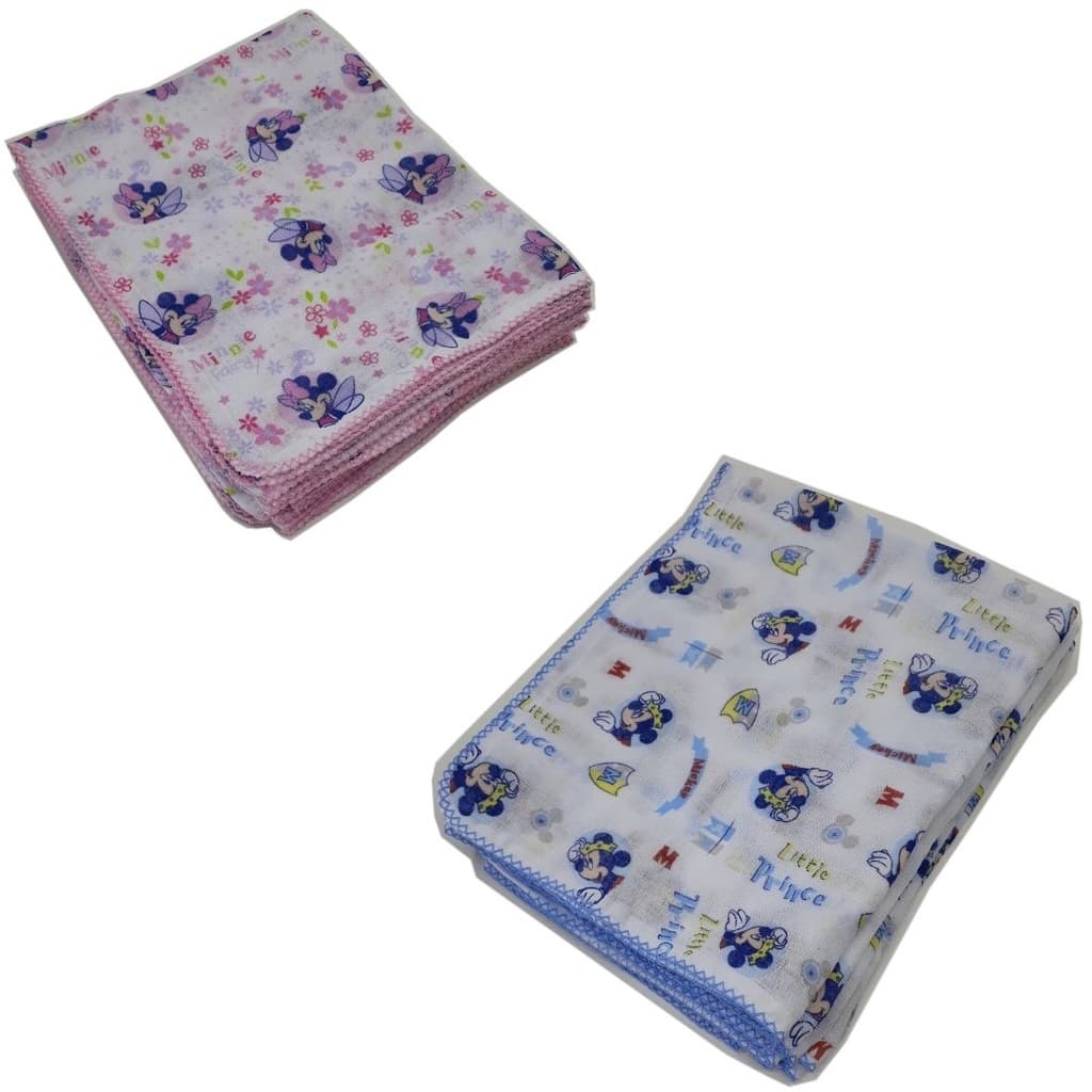 Toalha Fralda Bebê Disney 70x110cm com Crochê