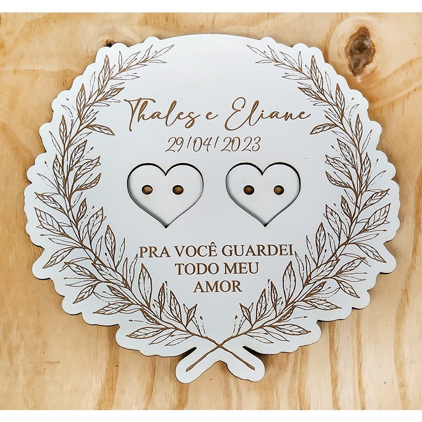 Porta aliança Personalizado em MDF - Vários Modelos!