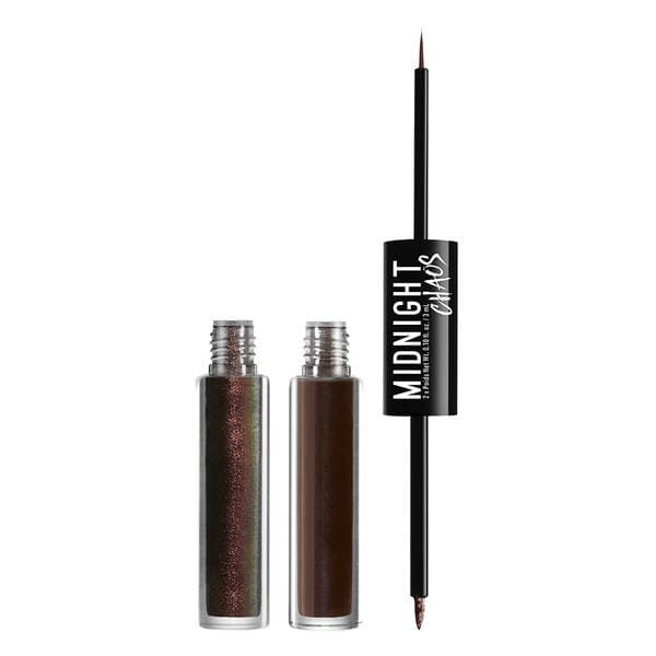BELEZAMINHA | NYX Delineador Duplo Metálico e Opaco Midnight Chaos | Dois em Um | À prova d'água | Longa Duração | Maquiagem | Makeup