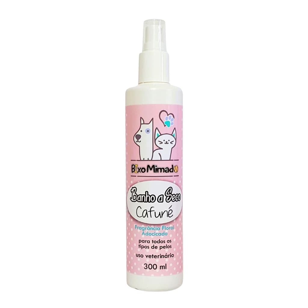 Banho a Seco Cafuné Fragrância Floral Adocicada 300 Ml Banho e Tosa Pet Shop Cachorro Gato