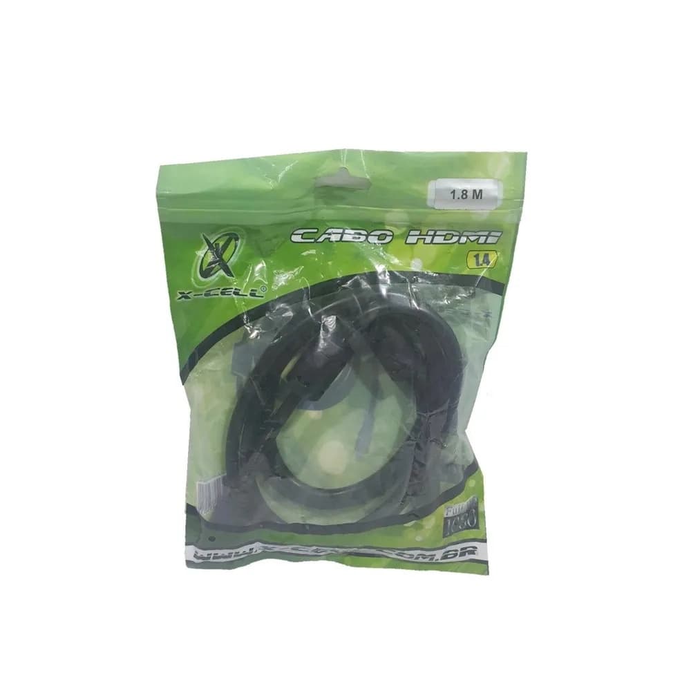 Cabo HDMI Macho x HDMI Macho 1.4V 1.8 metros com Filtro XC-HDMI-1.8M Preto X-CELL