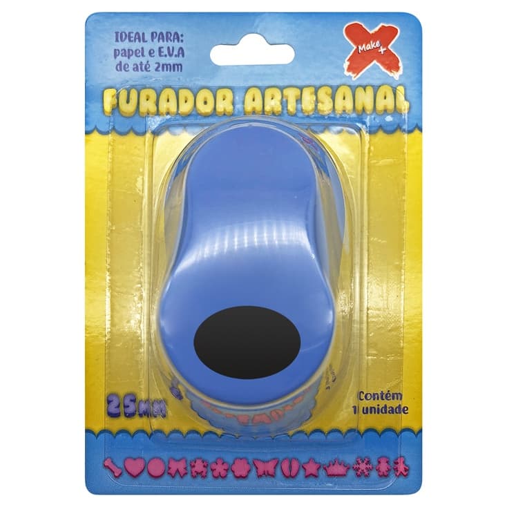 Cortador Furador Papel Eva - Oval - 25mm