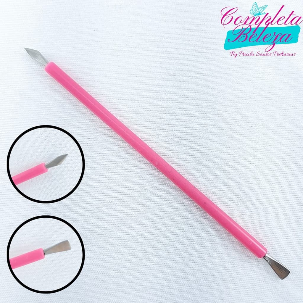 Espátula de Inox com Silinone Rosa - Isis Cutelaria