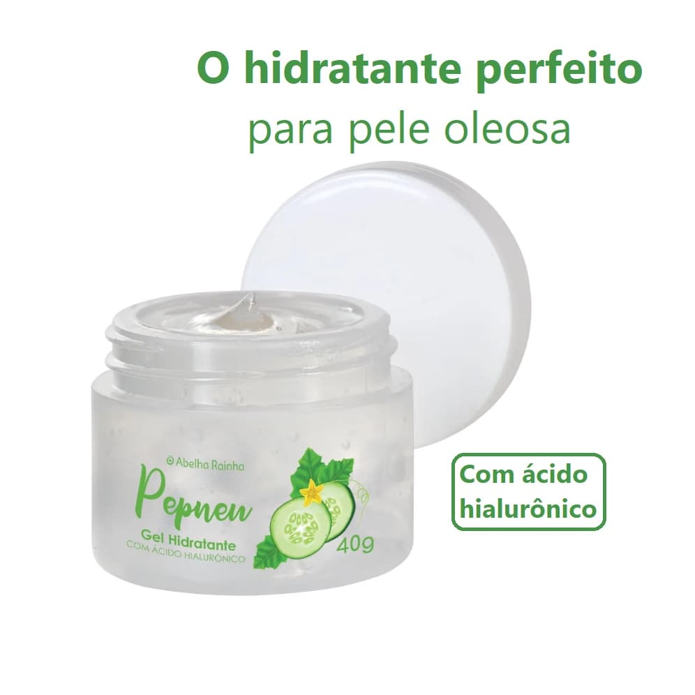 Gel Hidratante Para Pele Pepnew Com Ácido Hialurônico - Abelha Rainha 40g