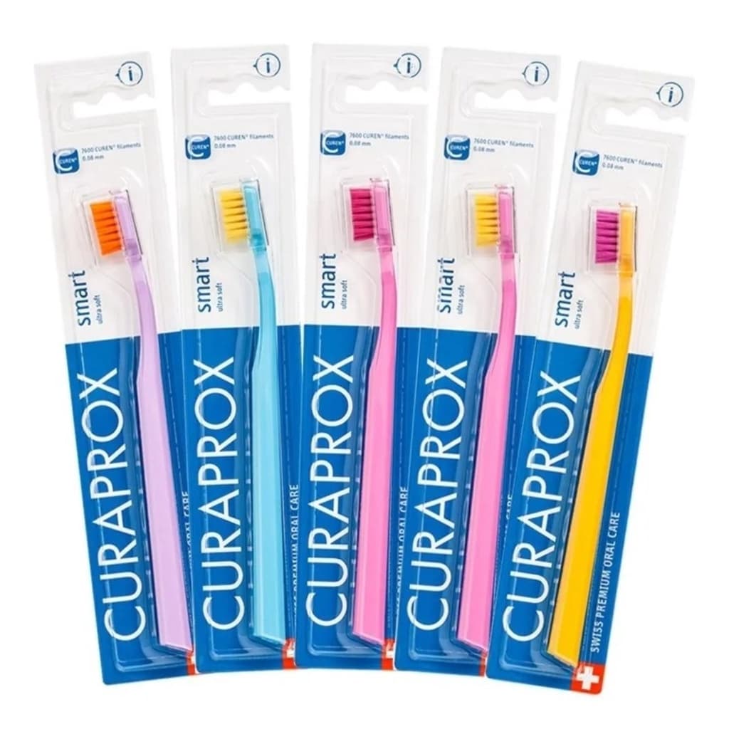 Escova Dental Curaprox CS Smart Ultra Soft Kit com 3 unidades Cores Variadas