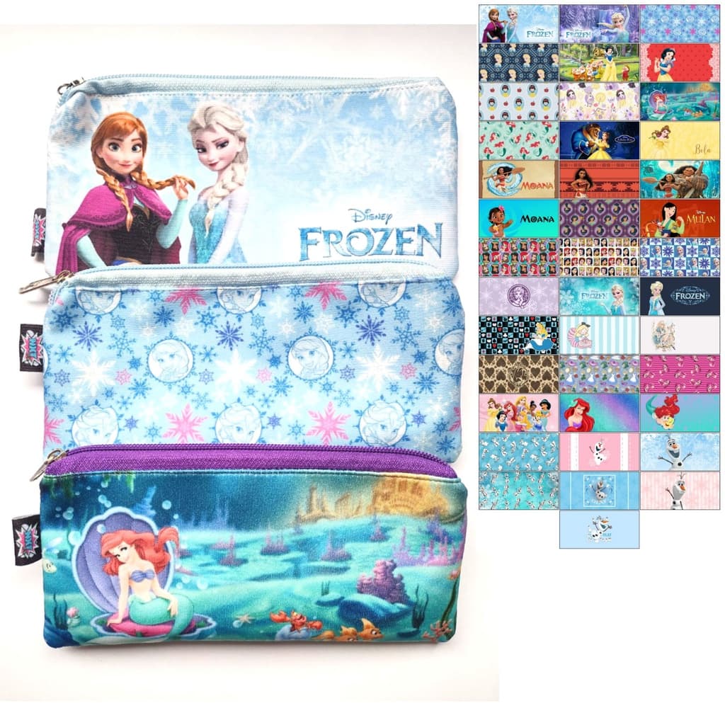 Estojo Escolar Frozen / Princesa / Disney / Elsa / Anna / Princesas / Branca De Neve / Ariel / Pequena Sereia