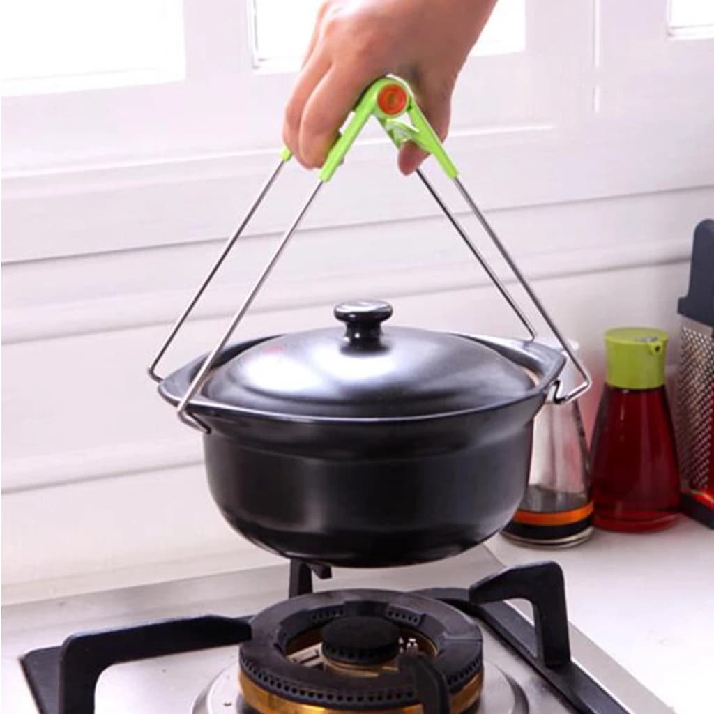 Clipe de pratos, levantador de pratos verdes anti-queimadura para cozinha para restaurantes