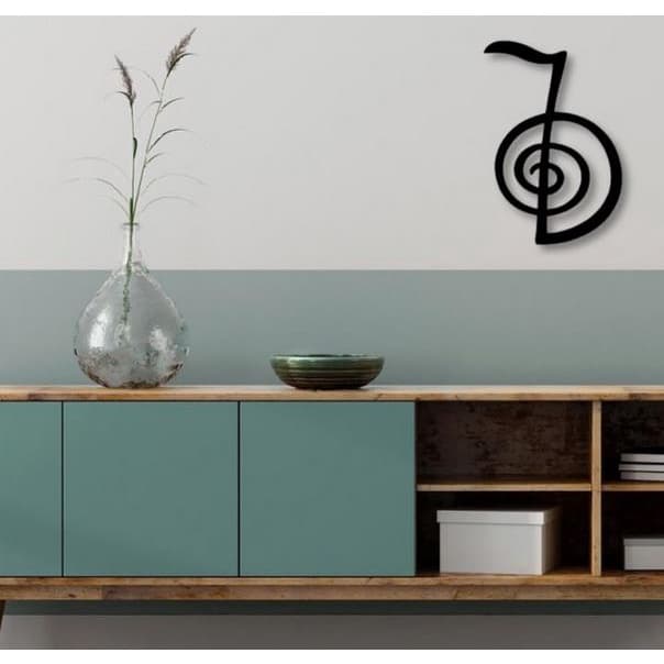 Cho ku rei Simbulo decorativo Aplique de Parede vazado Mdf Quadro Decorativo