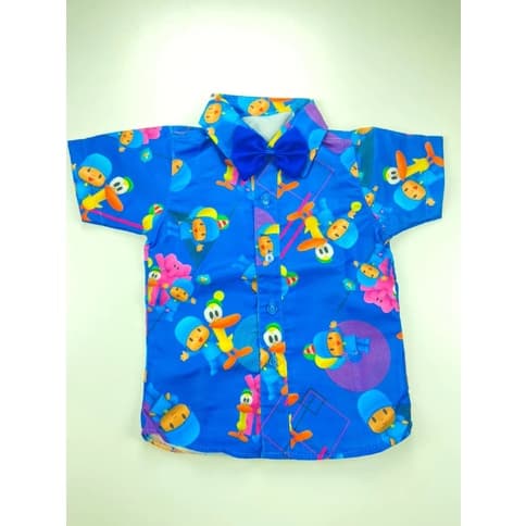 Camisa temática POCOYO Roupa Infantil MENINO CRIANÇA Festa de aniversário