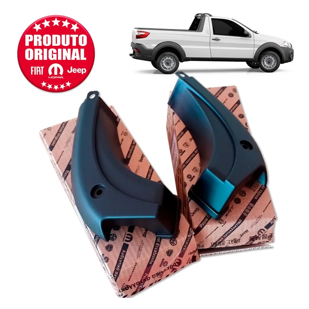 Par Moldura Superior Cantoneira Caçamba Strada Working Trekking 2014 2015 2016 2017 2018 2019 2020 Original Fiat Mopar  100213064 100213068